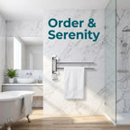 Stainless Steel Swivel Towel Rack – Wall Mounted Double Bar Swivel Towel Rack Richie's