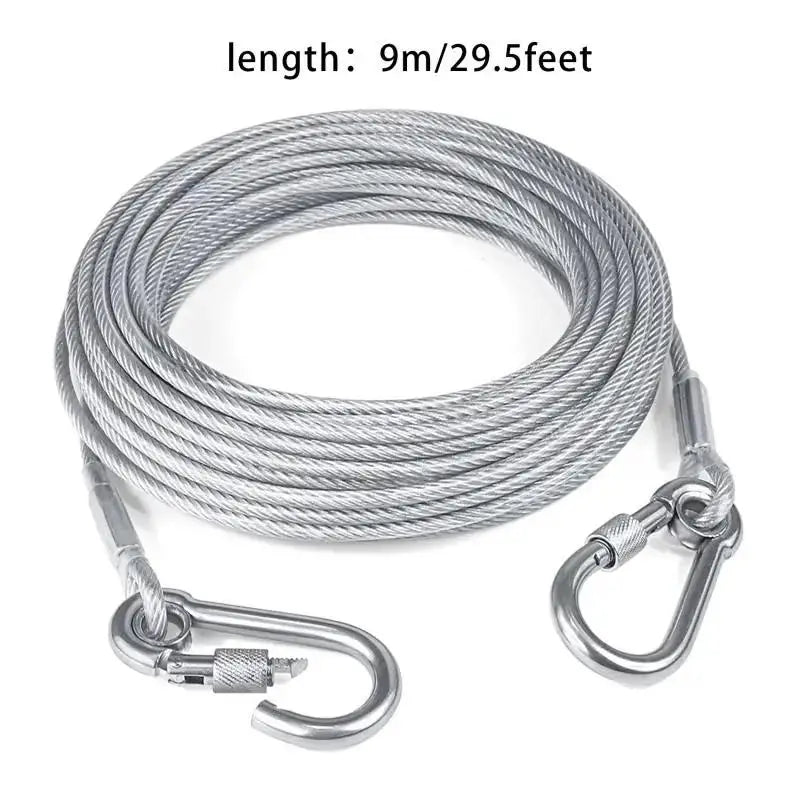 Stainless Steel Wire Rope Clothesline with Metal Buckle | Indoor & Outdoor Wire Rope Clothesline Richie's A3-9m