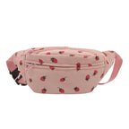 Corduroy Fanny Pack Waist Bag – Unisex Strawberry & Plaid Belt Bag Fanny Pack Richie's Pink