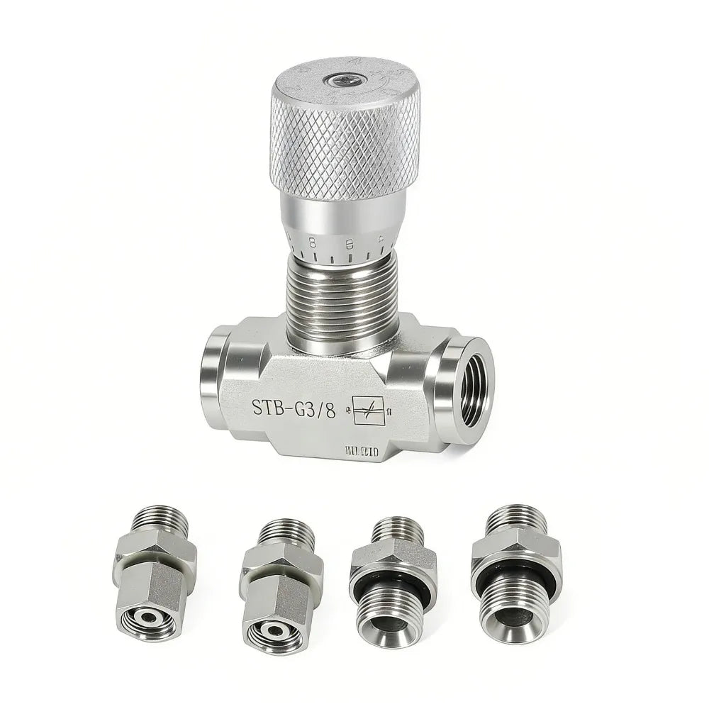 5-Pack G3/8 Hydraulic Flow Control Valve L08 Alloy Steel Bidirectional Hydraulic Control Valve Richie's