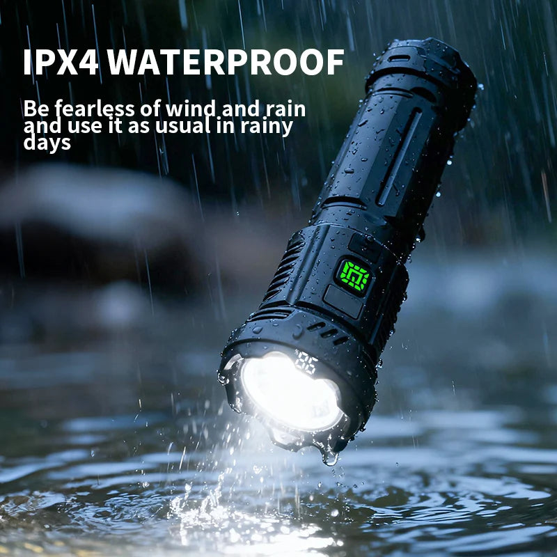 CY-016 LED Flashlight Digital Display Side Lamp Type-C IPX4 LED Flashlight Richie's
