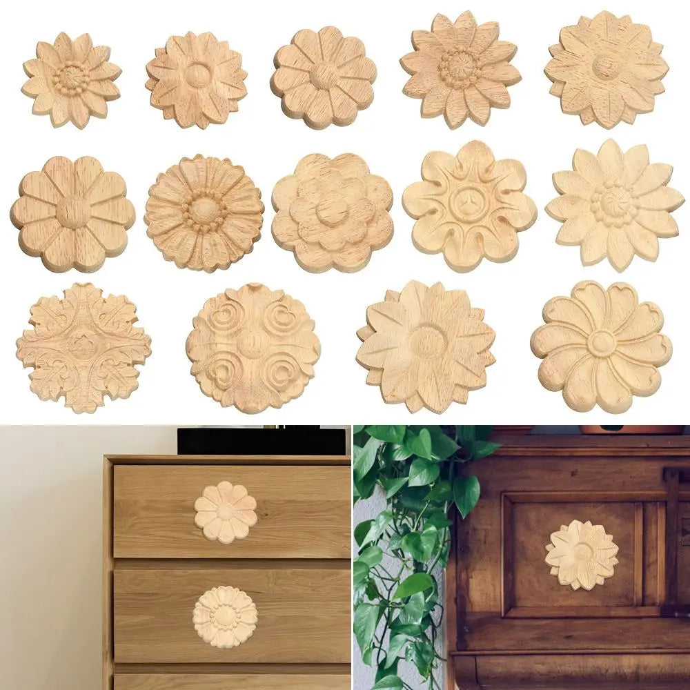 Wood Carved Floral Appliqué – Corner Furniture Frame Decoration Wood Carved Appliqué Richie's