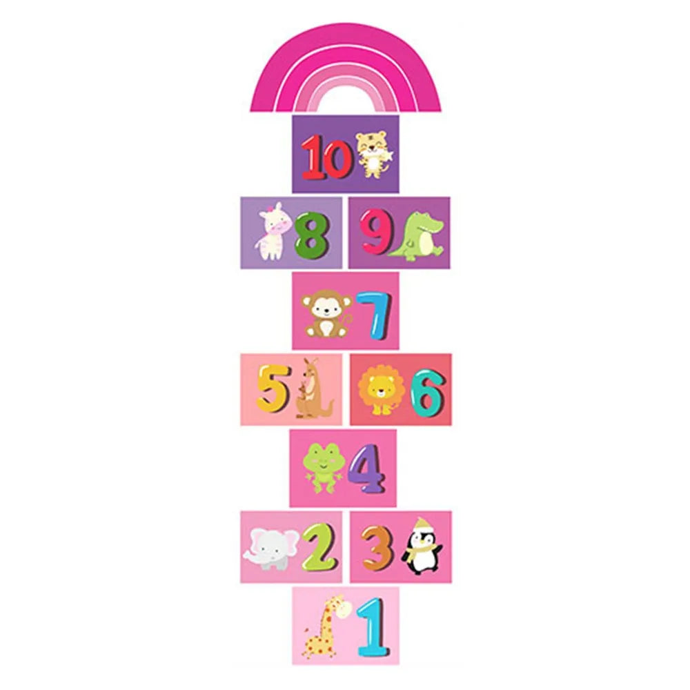 Multicolor Hopscotch Game Floor Stickers – Self-Adhesive PVC Kids Floor Sticker Game Richie's ATW6017