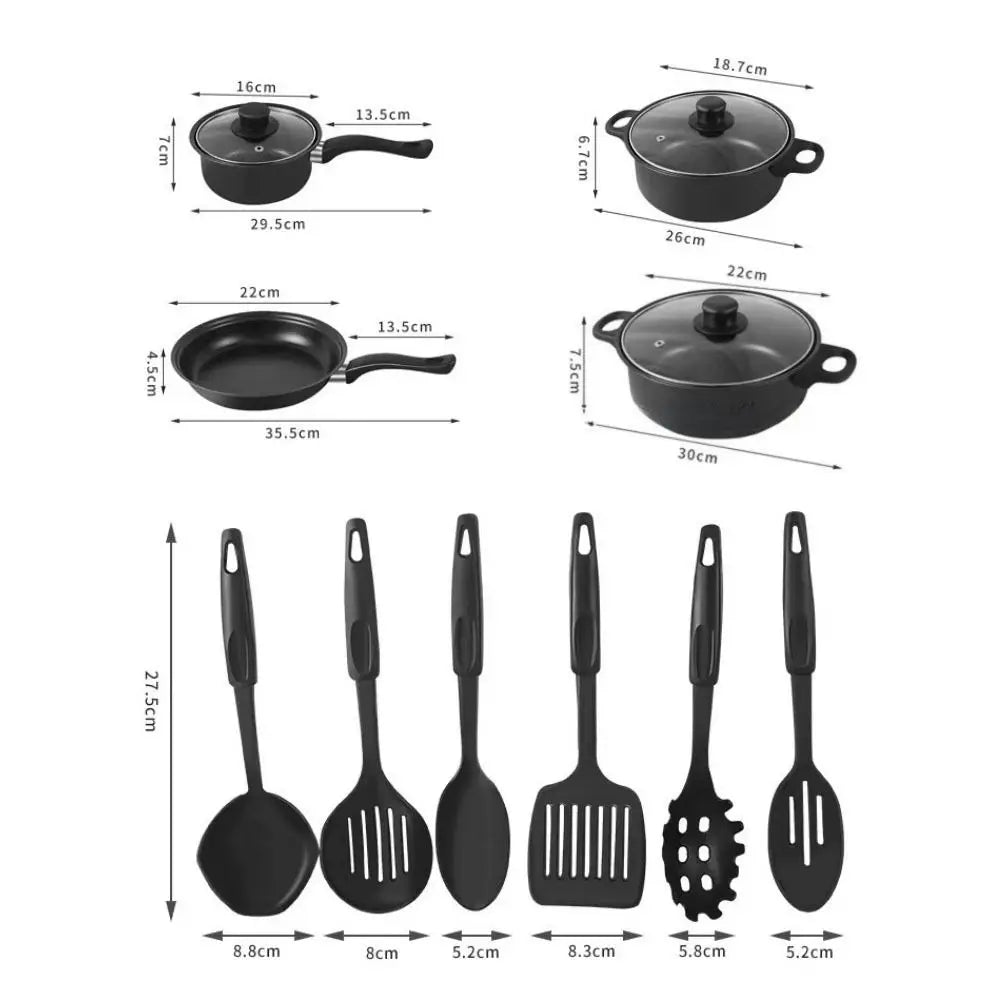 13-Piece Maifanstone Non-Stick Cookware Set – Pots & Pans Non-Stick Cookware Set Richie's