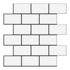 3D Brick Peel & Stick Wall Stickers – PVC Subway Tile Decals Wall Tile Stickers Richie's black-white