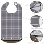 Waterproof Adult Bib Washable Dining Apron S/M/L Adjustable Adult Dining Bib Richie's