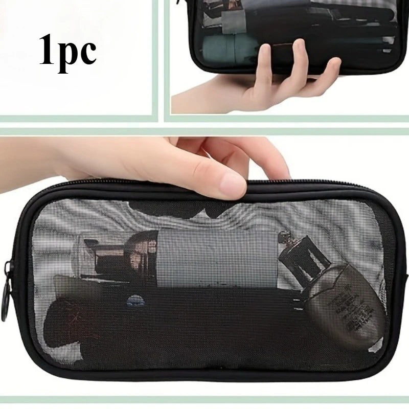 Travel Nylon Mesh Cosmetic Bag – Breathable Makeup Organizer Cosmetic Travel Bag Richie's
