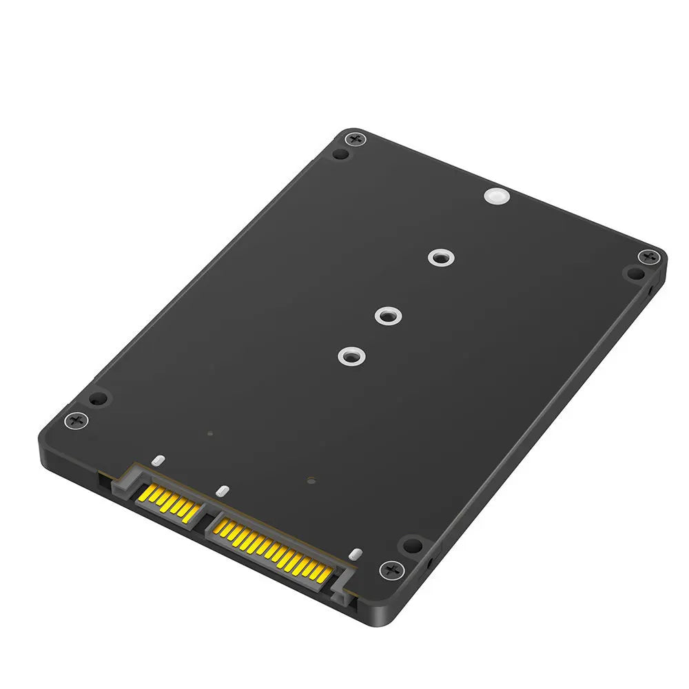 M.2 NGFF to 2.5" SATA Enclosure B&M Key Adapter 7mm Case SSD Drive Adapter Richie's Black