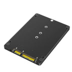 M.2 NGFF to 2.5" SATA Enclosure B&M Key Adapter 7mm Case SSD Drive Adapter Richie's Black
