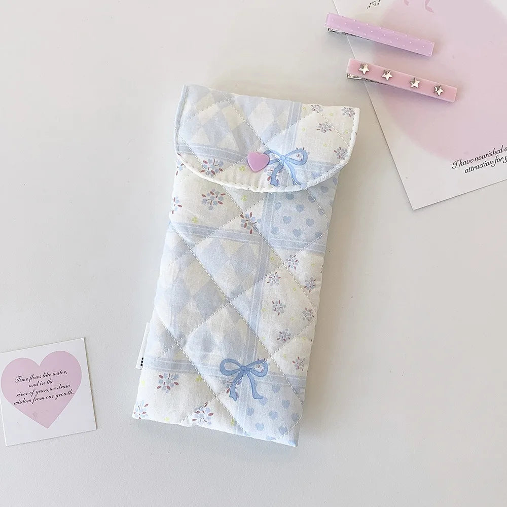 Floral Glasses Case Dustproof Button Sunglasses Storage Bag Eyewear Storage Case Richie's 04