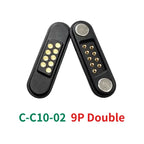 3-Pin Magnetic Pogo Pin Connector Male Female Set | CE RoHS Magnetic Pogo Connector Richie's C-C10-02 9P Double 5 Set