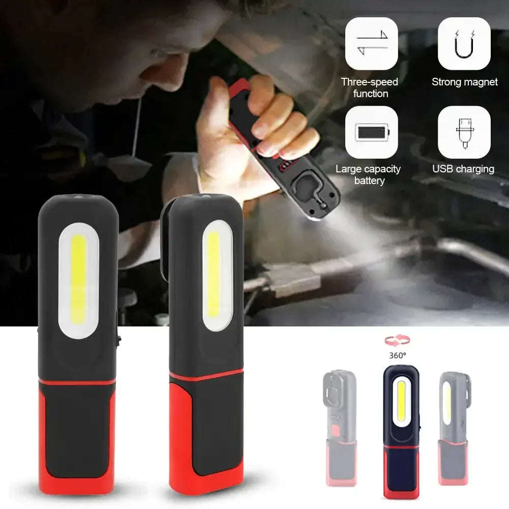 Rechargeable COB LED Magnetic Work Light | USB Flashlight LED Work Light Richie's