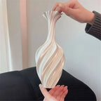 3D Printed Swirl Flower Vase | Minimalist Plastic Decor Decorative Vase Richie's