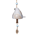 Resin Bird Wind Chime Hand Painted Outdoor Hanging Ornament Wind Chime Richie's White