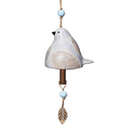 Resin Bird Wind Chime Hand Painted Outdoor Hanging Ornament Wind Chime Richie's White