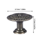 4Pcs Vintage Bronze Cabinet Knobs Retro Floral Drawer Pulls Cabinet Knobs Richie's