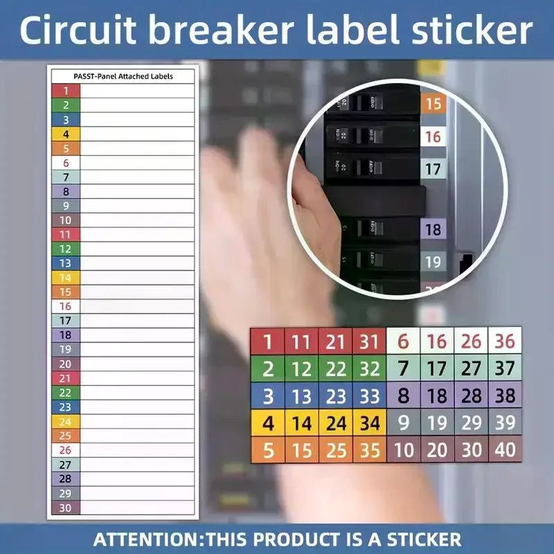 Weatherproof Circuit Breaker Label Stickers 5/15 Pack – PVC Circuit Breaker Labels Richie's