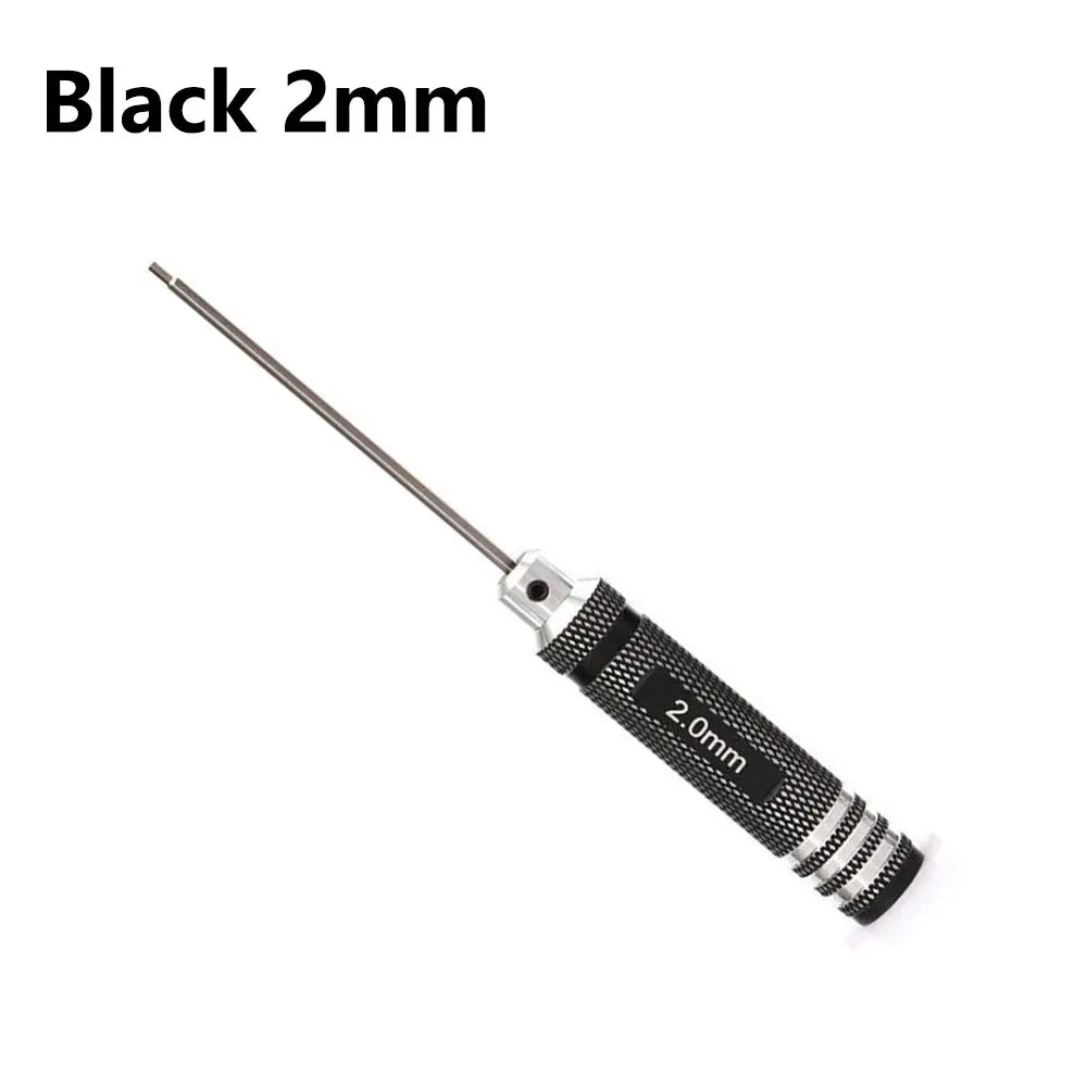 TOTNEND RC Hex Screwdriver Set 1.5–3mm Titanium Coated 4pc Precision Hex Screwdriver Richie's Black 2mm 1pcs