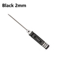 TOTNEND RC Hex Screwdriver Set 1.5–3mm Titanium Coated 4pc Precision Hex Screwdriver Richie's Black 2mm 1pcs