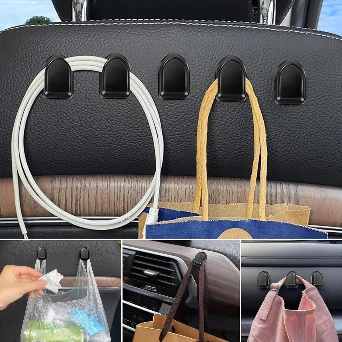 Mini Self-Adhesive Car Hooks – Cable, Key & Dashboard Organizer Car Interior Hook Richie's