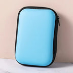 Portable EVA Travel Cable & Earphone Organizer Zipper Case Travel Cable Organizer Richie's Sky Blue