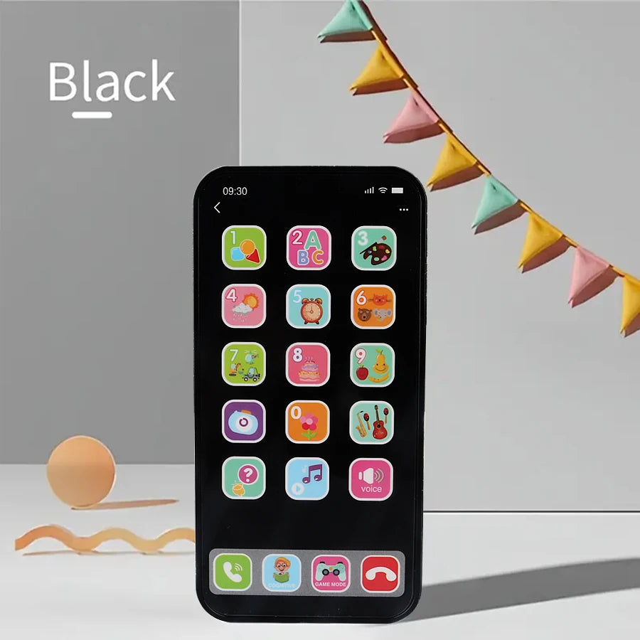 Baby Educational Simulation Phone Toy | Storytelling & Learning Educational Baby Toy Richie's 2929-56-Black
