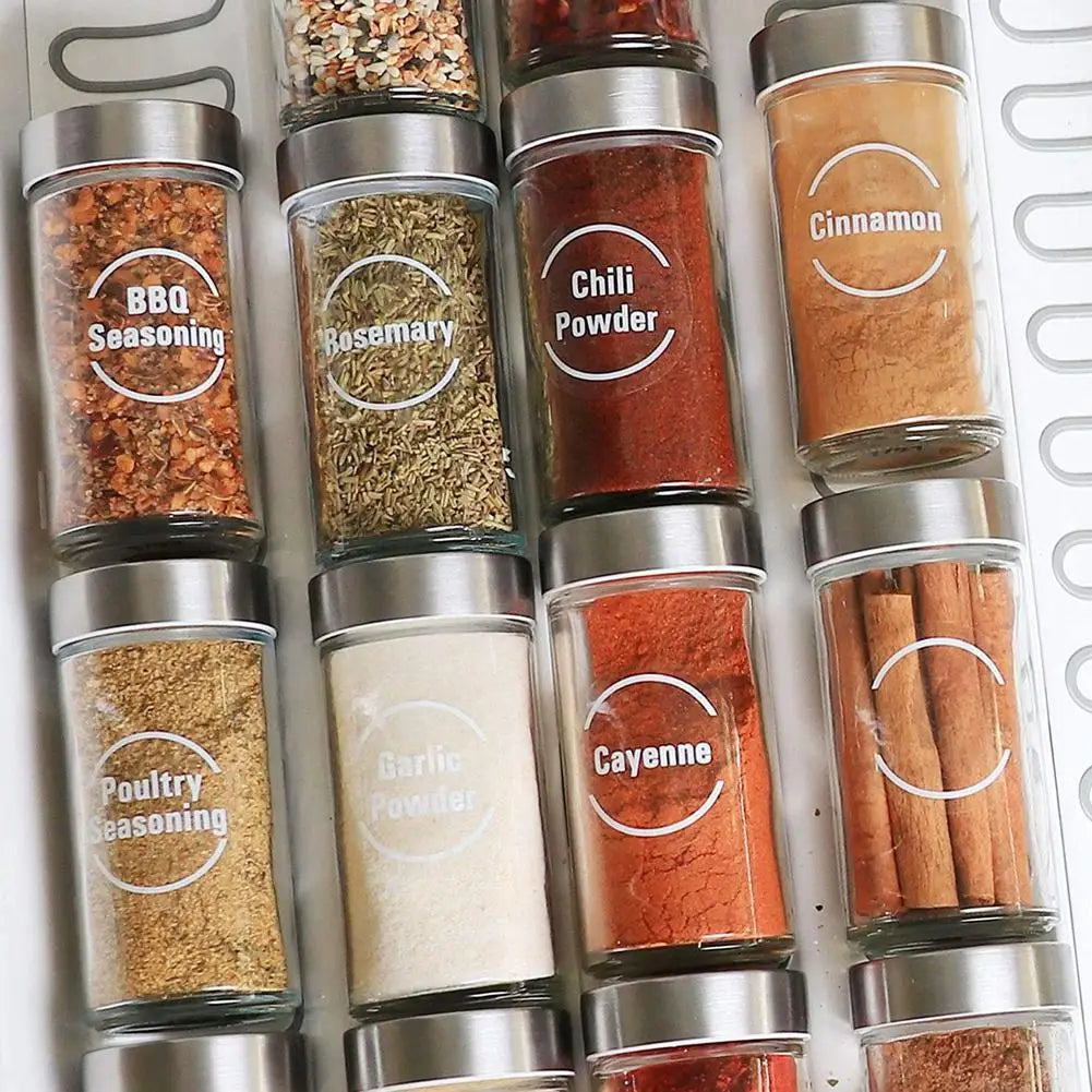 144-Piece Preprinted Spice Jar Labels – Waterproof Removable Kitchen Jar Labels Richie's