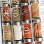 144-Piece Preprinted Spice Jar Labels – Waterproof Removable Kitchen Jar Labels Richie's