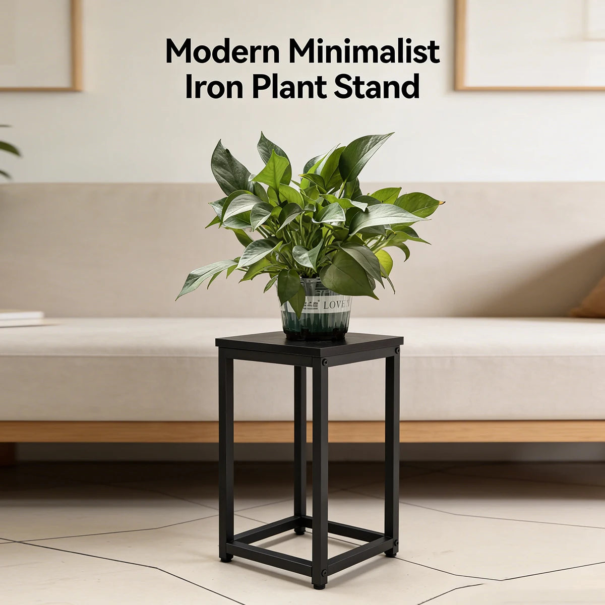 Metal Plant Stand 40cm Square Pedestal – Heavy Duty Indoor Plant Stand Richie's