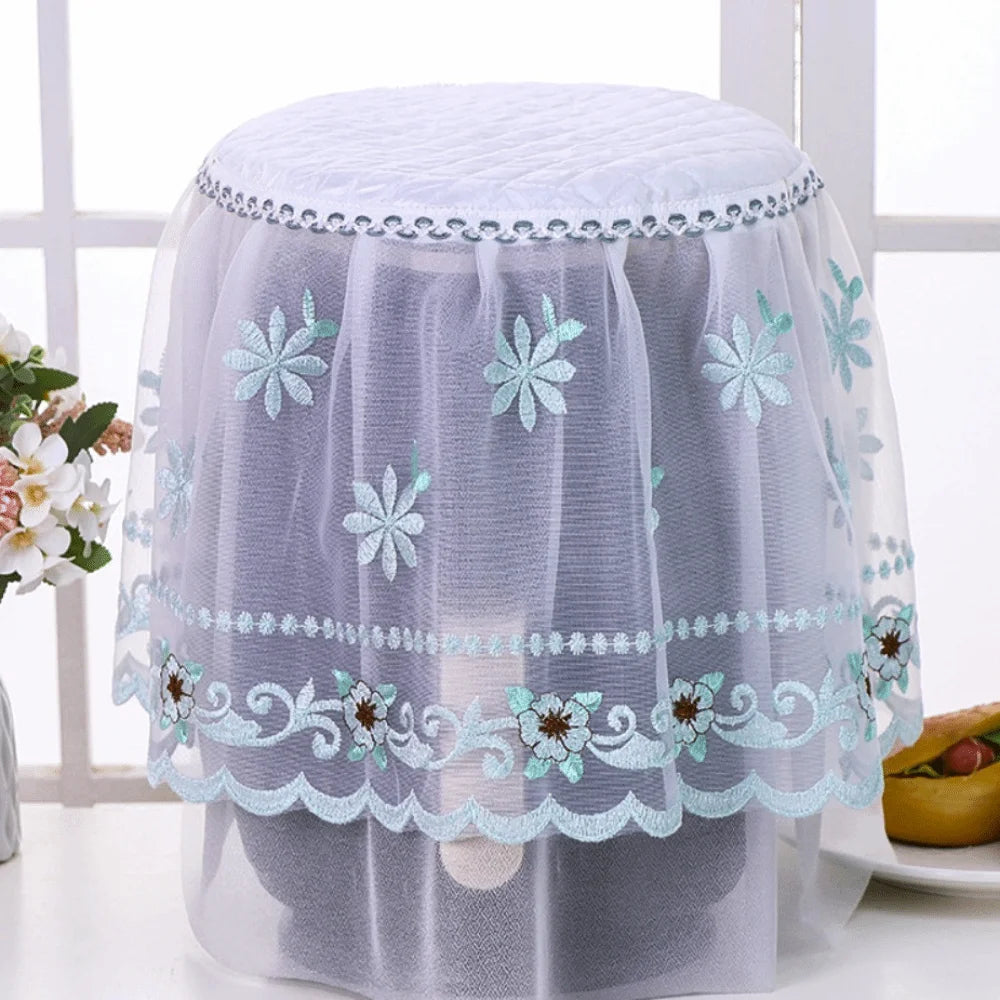 Pastoral Lace Embroidery Dust Cover for Air Fryer & Rice Cooker Appliance Dust Cover Richie's Plum Blossom-4