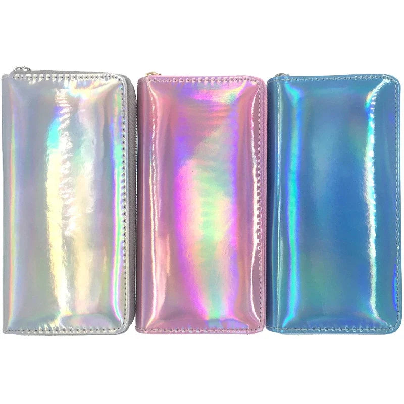 Holographic Laser Women's Wallet Long Zipper Purse & Card Holder Women's Long Wallet Richie's