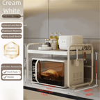 Stainless Steel Microwave Stand & Kitchen Appliance Rack Kitchen Appliance Rack Richie's White