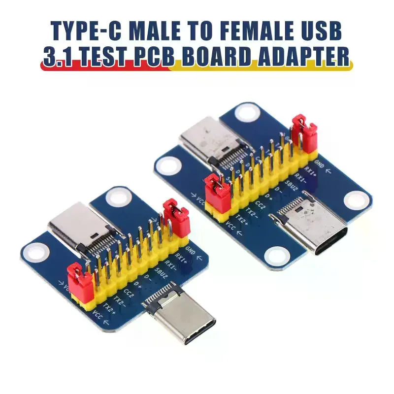 USB 3.1 Type-C Male to Female PCB Adapter 2.54mm Connector PCB Adapter Board Richie's