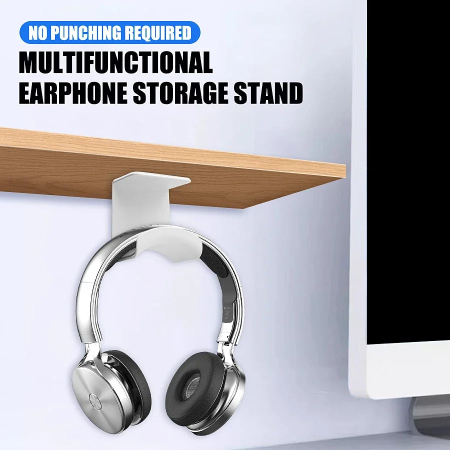 FUCHU Adhesive Headphone Stand Under-Desk Wall Mount Hanger Headphone Stand Mount Richie's