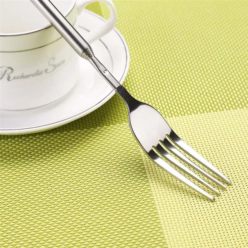 Telescopic Extendable Stainless Steel Fork – BBQ, Fruit & Dessert Extendable Cutlery Fork Richie's