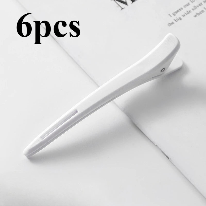6-Pack Non-Slip Hair Sectioning Clips | Salon & Home Styling Hair Sectioning Clips Richie's White 6pcs