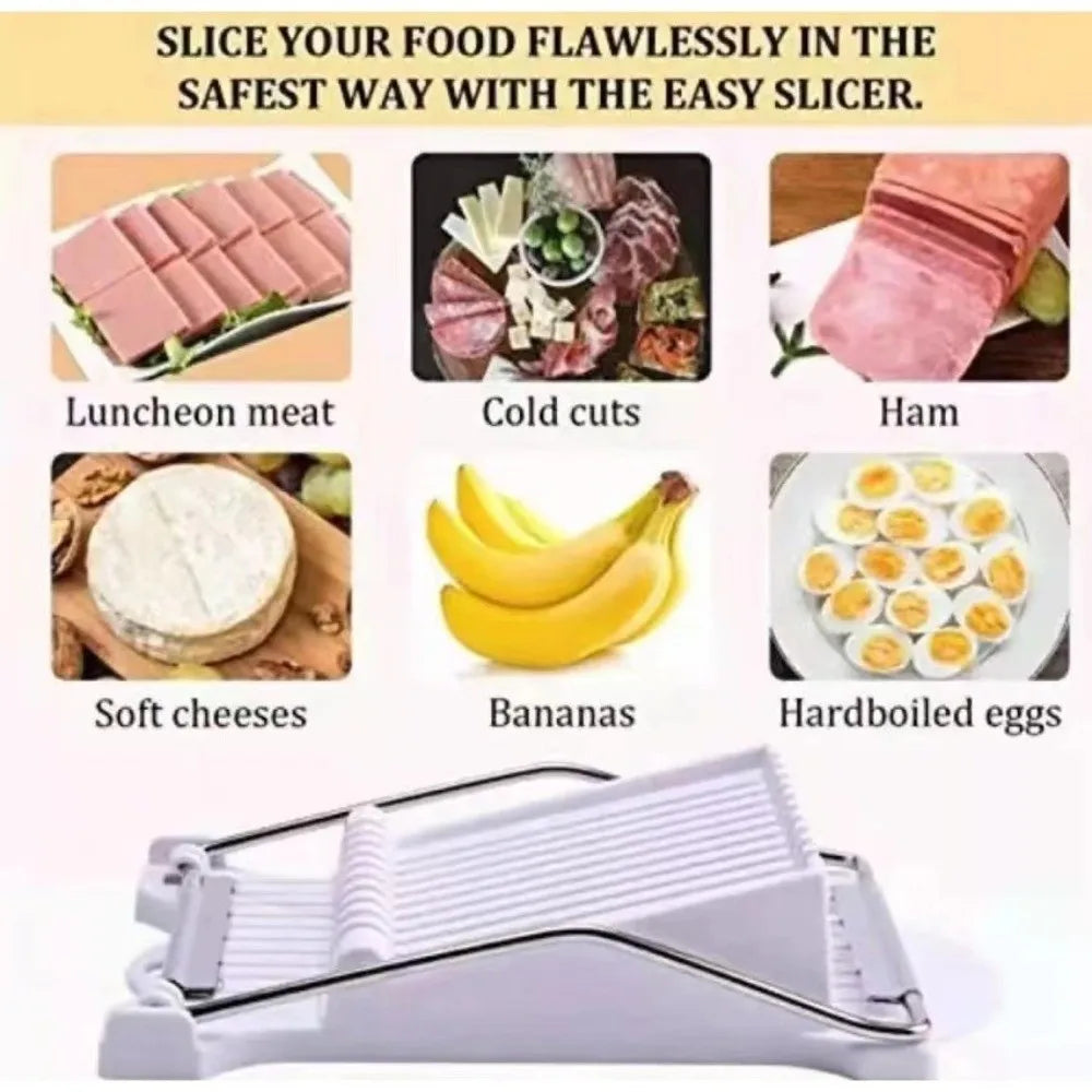 Stainless Steel Luncheon Meat & Egg Slicer – 11-Section Food Slicer Richie's