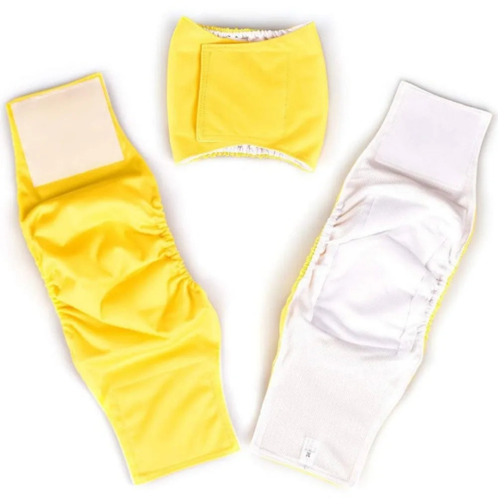 Reusable Male Dog Belly Bands – Washable Diapers XS–XL Dog Belly Band Richie's Yellow M