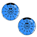 German License Plate 3D Gel Dome Car Sticker – 2pcs Automotive Gel Dome Sticker Richie's blue 26