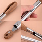 Non-Stick BBQ Grilling Tongs – Stainless Steel & Walnut Wood BBQ Grilling Tongs Richie's