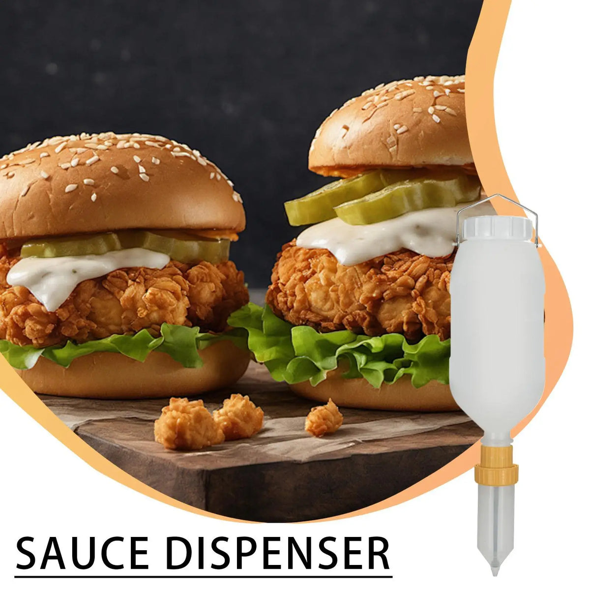 2.5L Hangable Sauce Dispenser – Leak-Proof Refillable Condiment Dispenser Richie's