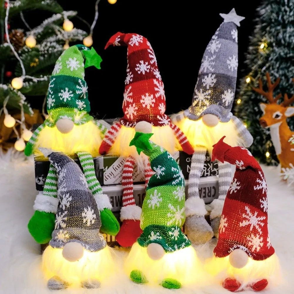 Christmas Gnome Decoration Doll – Glowing Holiday Cloth Figure Christmas Gnome Decoration Richie's