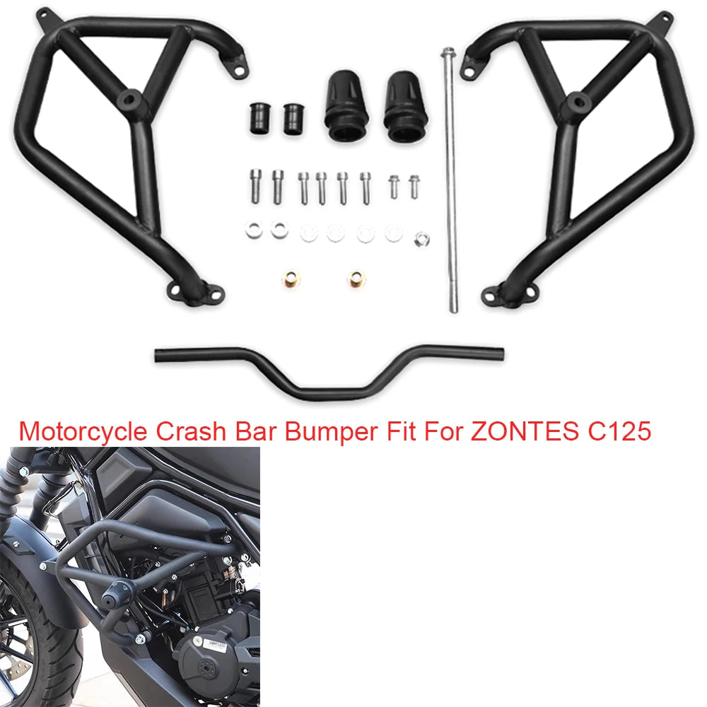 Zontes 125C Motorcycle Crash Guard Bar | Aluminum Bumper Protection Motorcycle Crash Guard Richie's