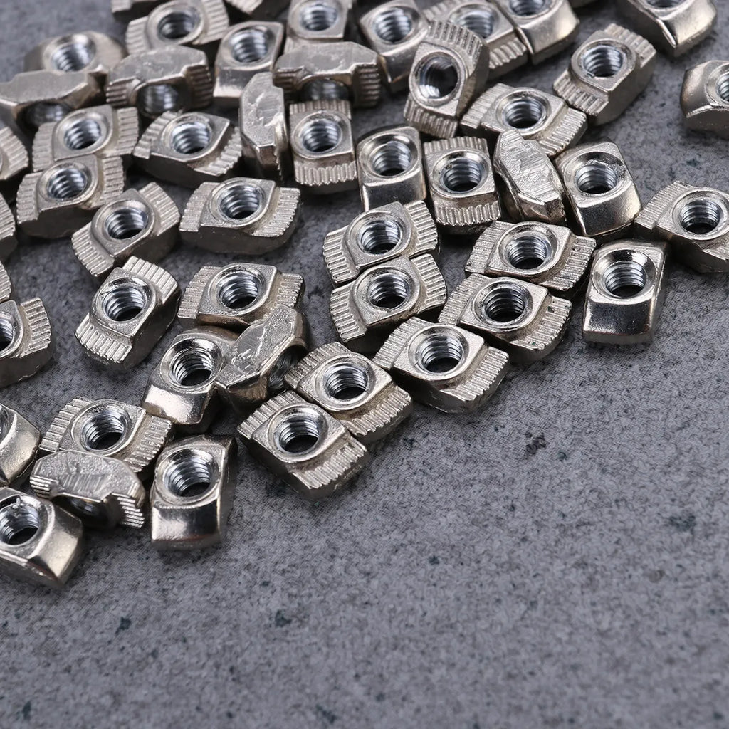 50Pcs M4 European T-Nuts for 20x20mm Aluminum Extrusion Profiles T-Slot Fastener Nuts Richie's Default Title