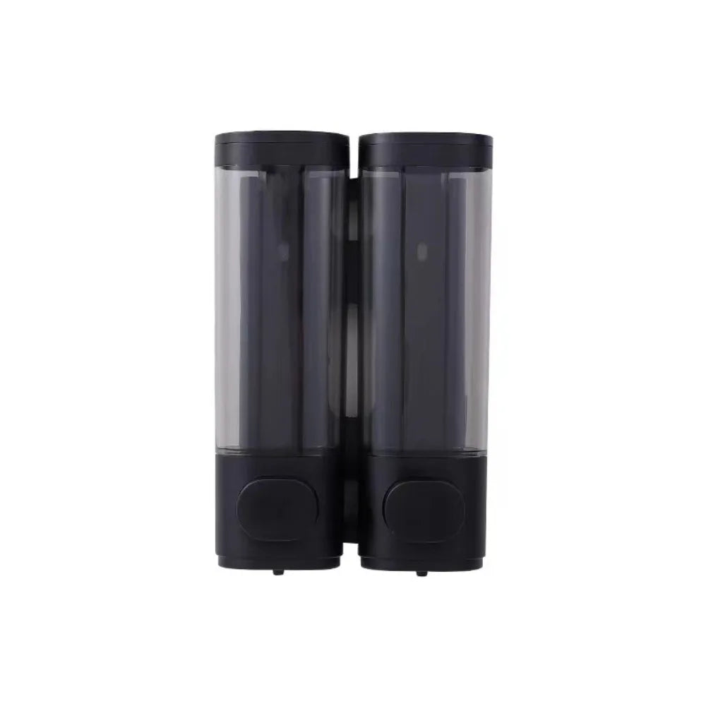 Wall-Mounted Manual Soap Dispenser – ABS Plastic White & Black Soap Dispenser Richie's Black Double Head