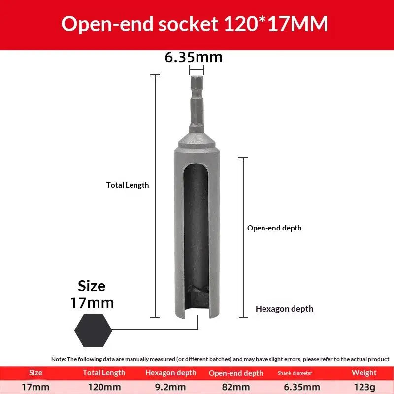 8–19mm Hex Socket Extended Sleeve Set | CR-V Steel Tool Kit Hex Socket Set Richie's 17x120
