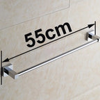 HOBHE Single Towel Bar Rack Stainless Steel Chrome 60cm Towel Bar Rack Richie's 55 CM