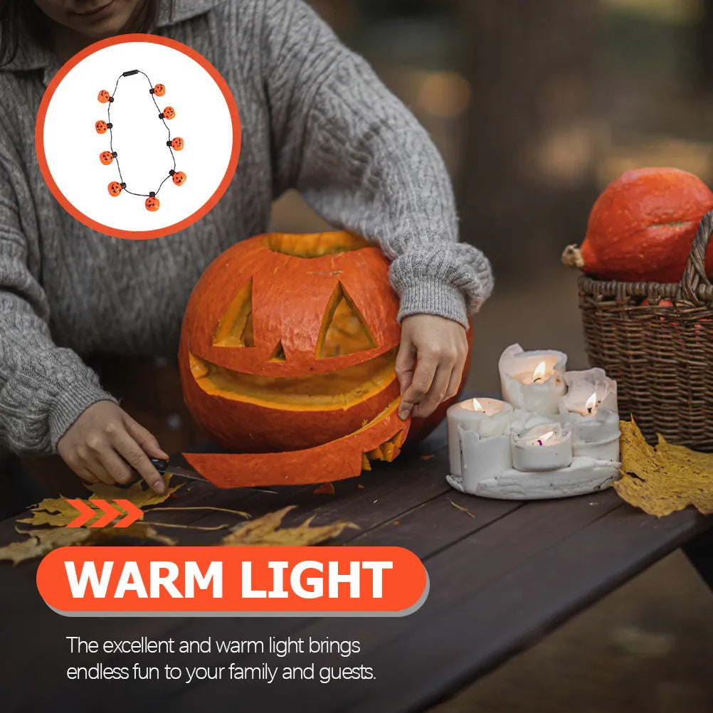 2Pcs Halloween Pumpkin LED String Lights – Warm Glow Decor LED String Lights Richie's