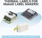MAKEID Label Tape 9mm 12mm 16mm – White & Transparent Label Maker Tape Richie's