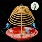 Stainless Steel Coil Incense Burner Red Ash Catcher Ring Rack Incense Burner Richie's